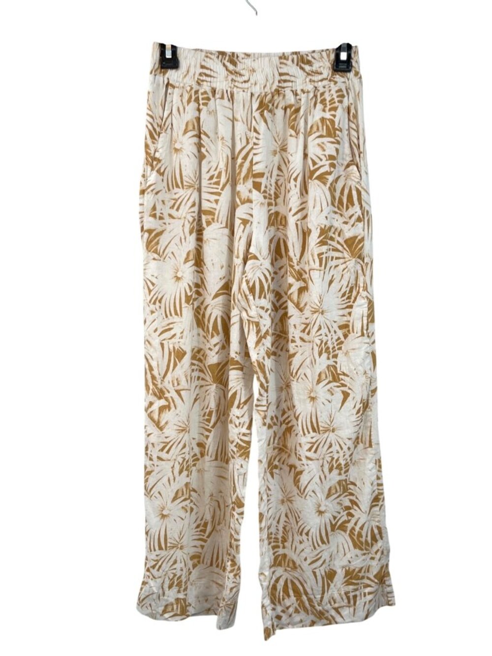 Panama Jack Linen Blend Pants Womens S Tropical Pull On Beach Used - Picture 1 of 16